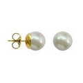 6 Mm Round White Pearl Stud Earrings